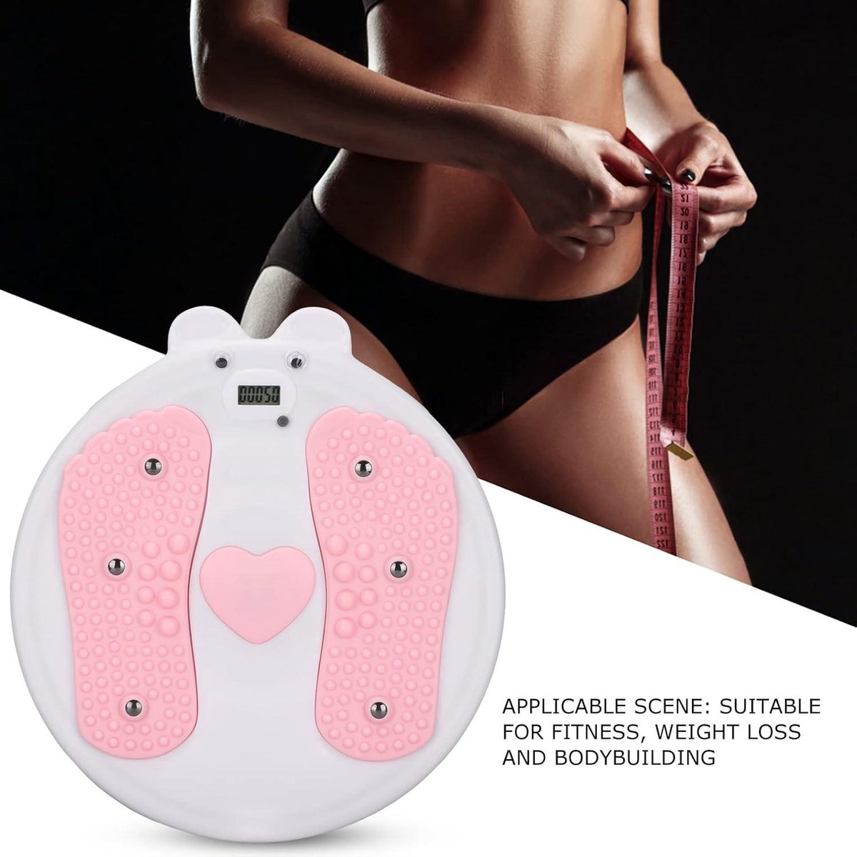 Elektronische Taille Twister met 6 Magneten - Fitness Twister Board voor Body Sculpting Oefeningen met Focus op Taille en Buikspieren - Balance Board voor Armen, Heupen en Dijen