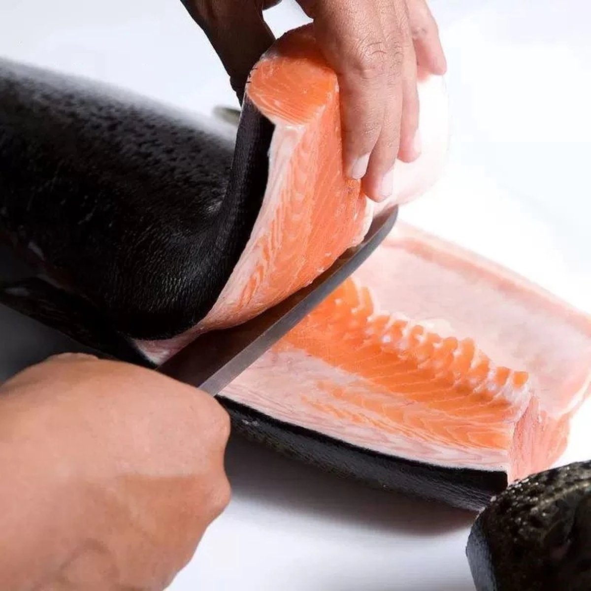 Japanse Sushi Sashimi Zalm Scherpe Keukenmessen Vleesmes Snijden Vis Rauw Mes Slager Chef Mes Mes Rechtshandvat Met Doos