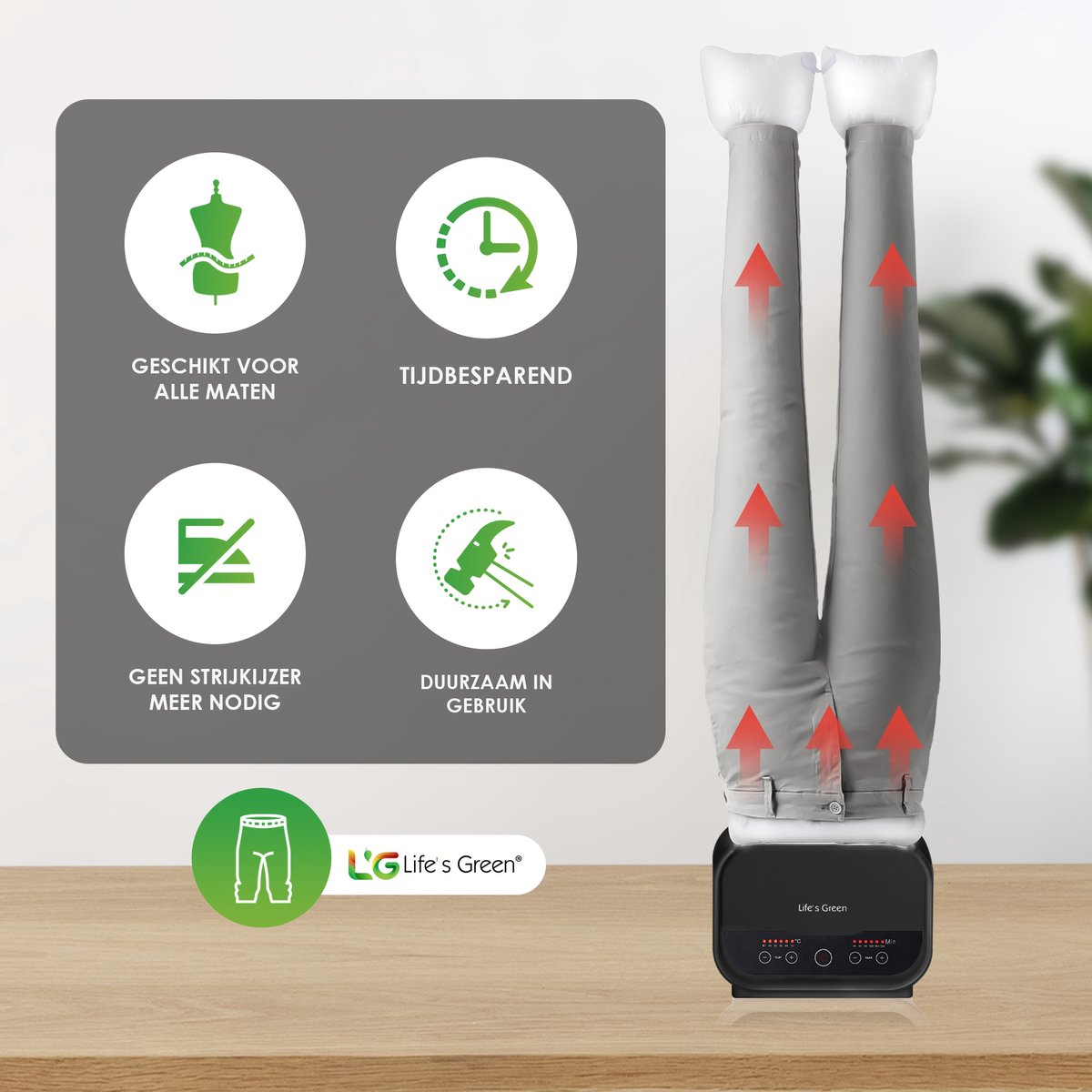 Life's Green® Strijkpop - Strijkmachine - Strijkdroger - Strijkpop Voor Overhemden - Zwart