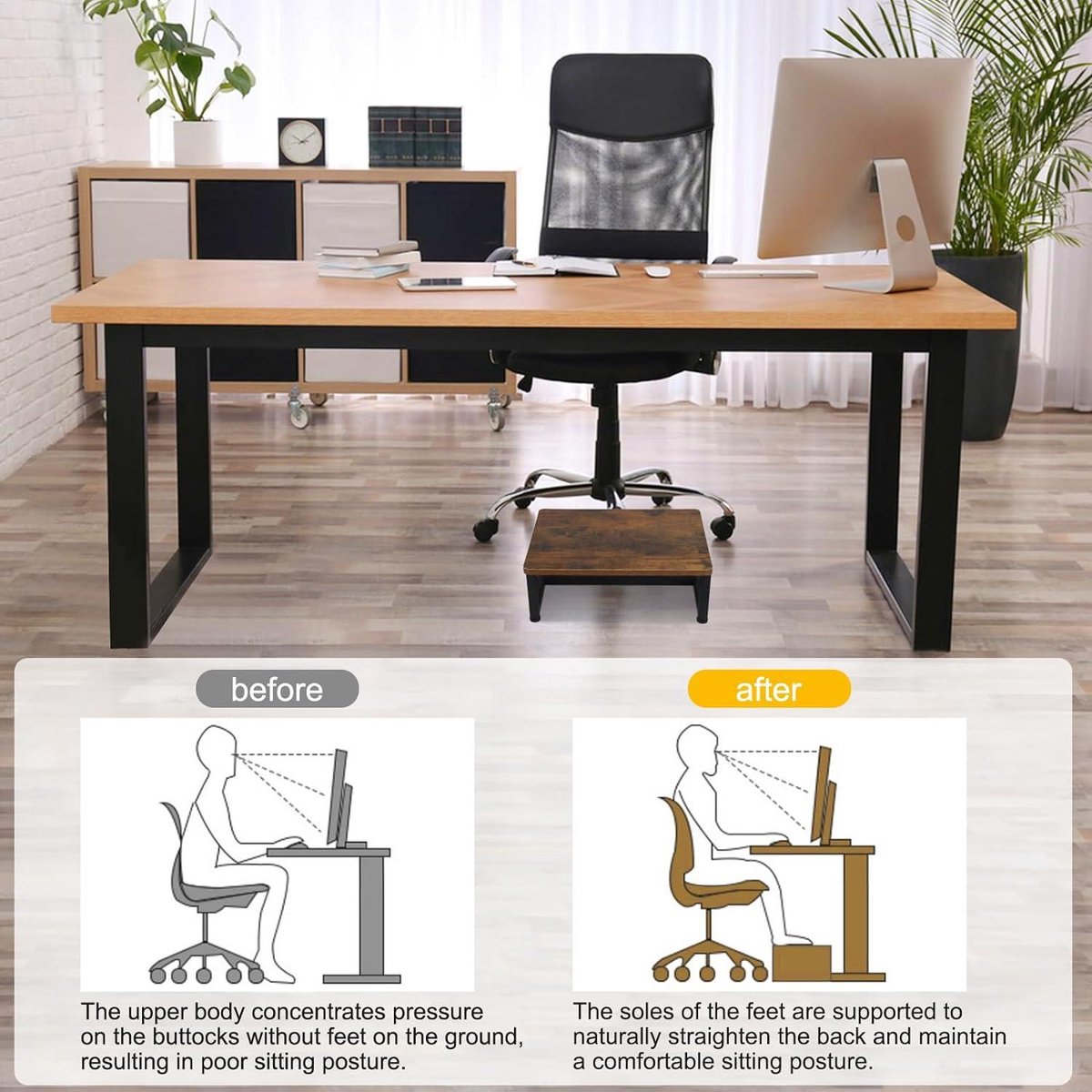 Adult Stool 165 cm - Anti-slip Rubber Stitching - Indoor Outdoor - Wooden Quilt Stool - Load Capacity 120 kg