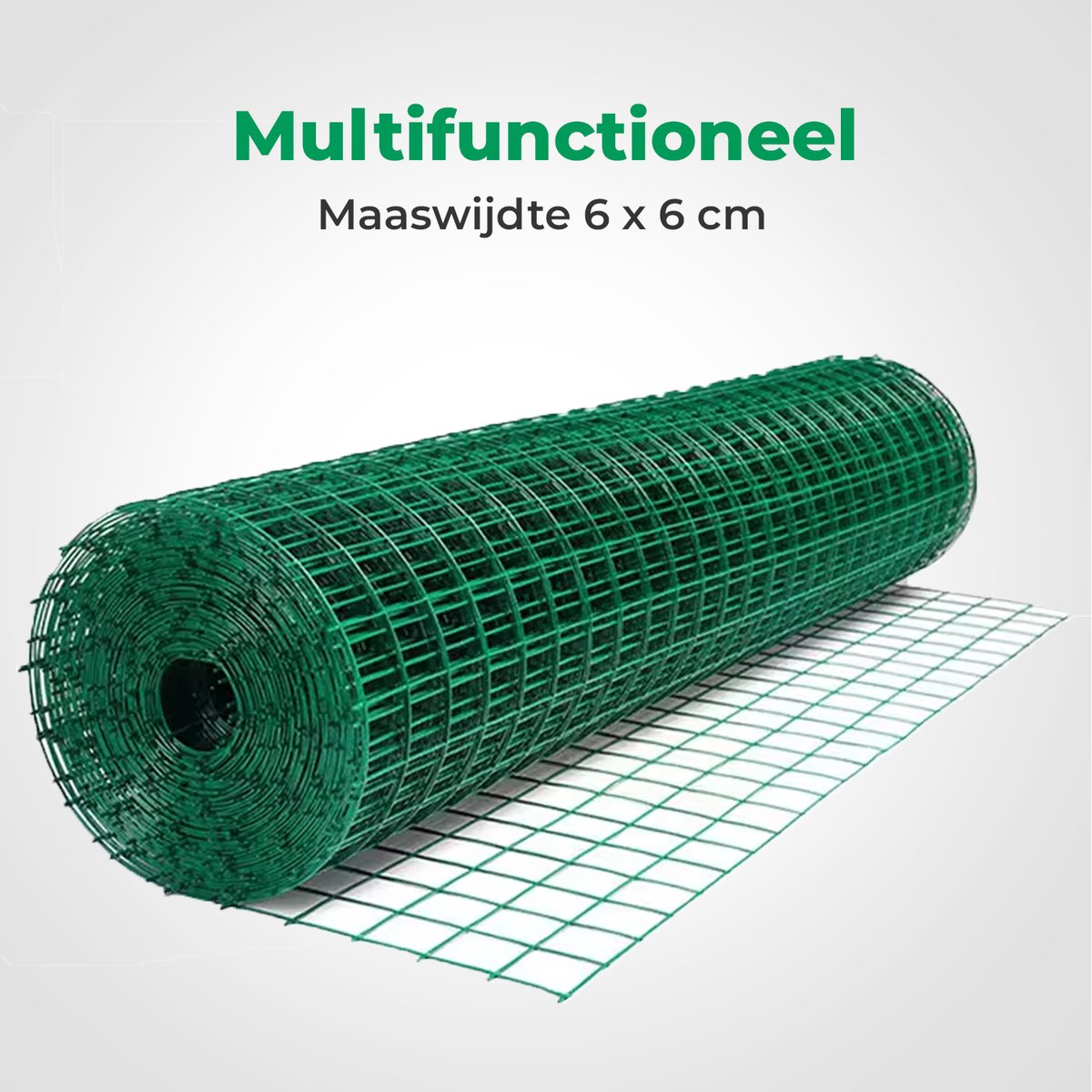 Garden mesh - Green - 1 x 30 meters - Mesh size 6 x 6 cm - Wire thickness 2.5 mm - Mesh - Fence - Gate - Landscaping
