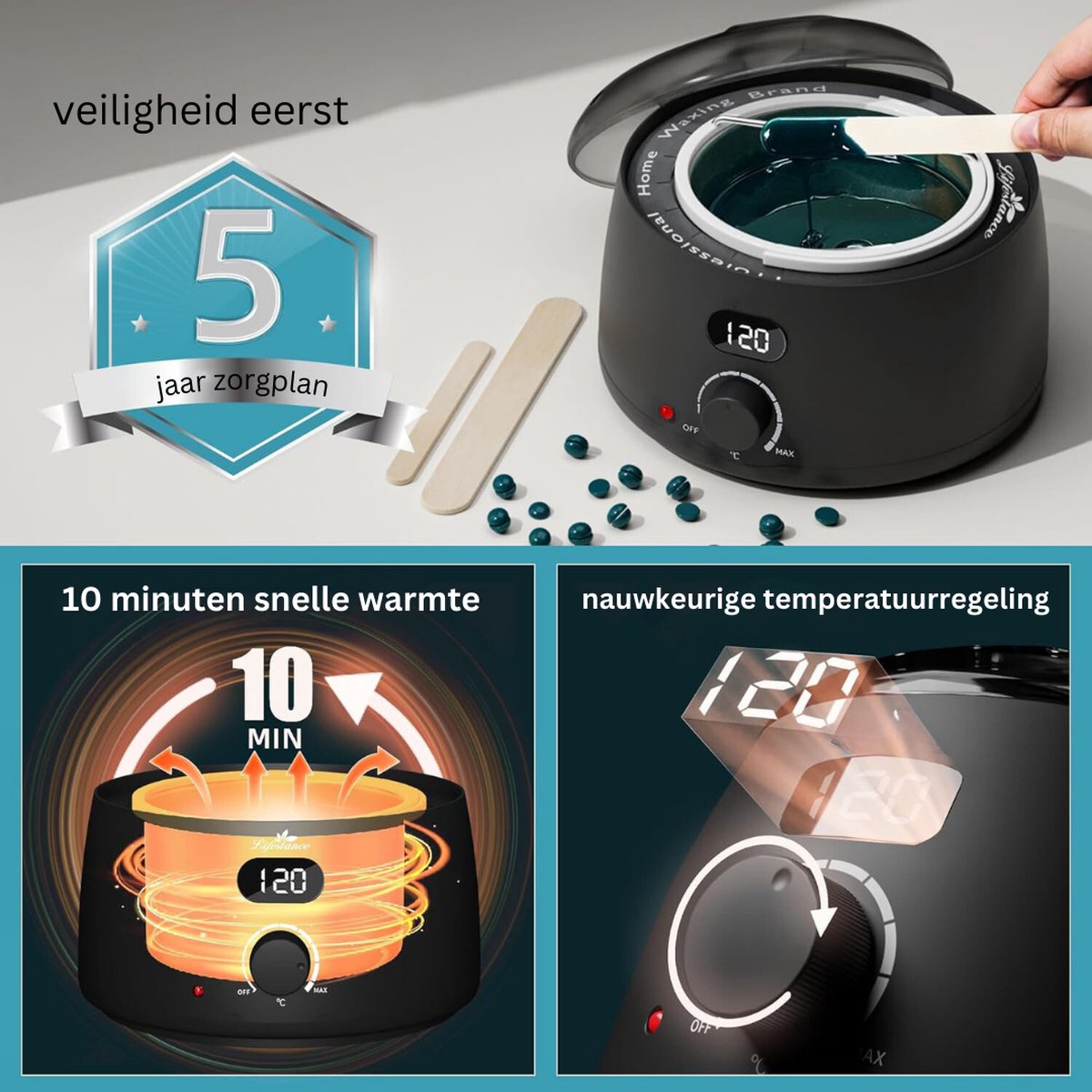Waxapparaat - Wax Heater - Wax Verwarmer - Lippen, Bikinilijn, Gezicht, Wenkbrauwen, Lichaam - 5 Jaar Garantie