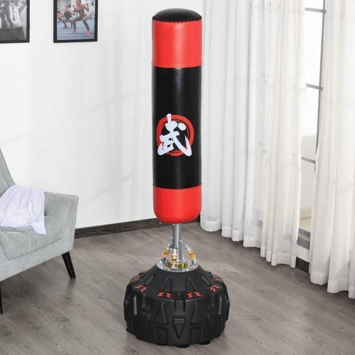 Staande Bokszak - Bokszak - Boxzak - Bokspaal - Boksbal - Volwassenen - Ø60 x 180H cm