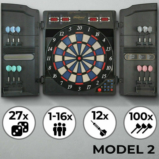 Electronic dartboard - 100 game variations - Incl 12 darts