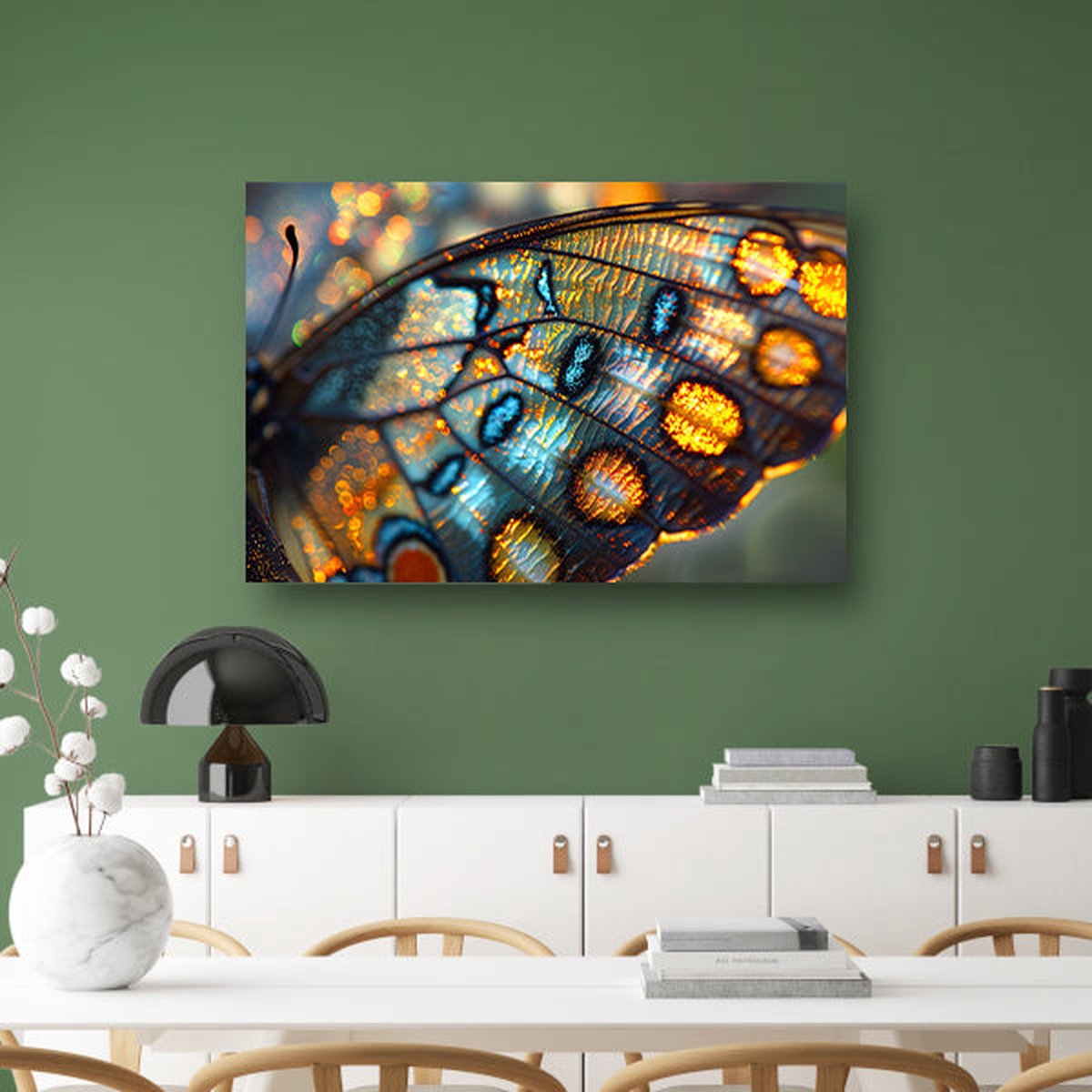 Butterfly painting - Animal glass paintings - Glass painting Light - Paintings on glass industrial - Plexiglass paintings - Paintings & posters acrylic glass 60x40 cm