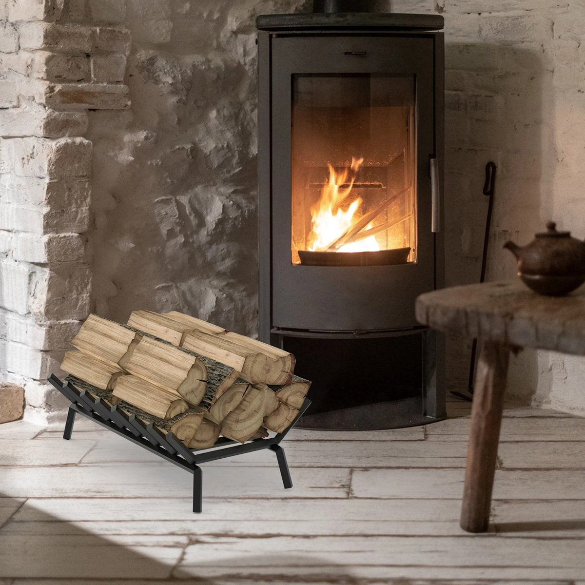 Firewood rack - Wood rack - Indoor firewood rack - Fire grate - Fireplace