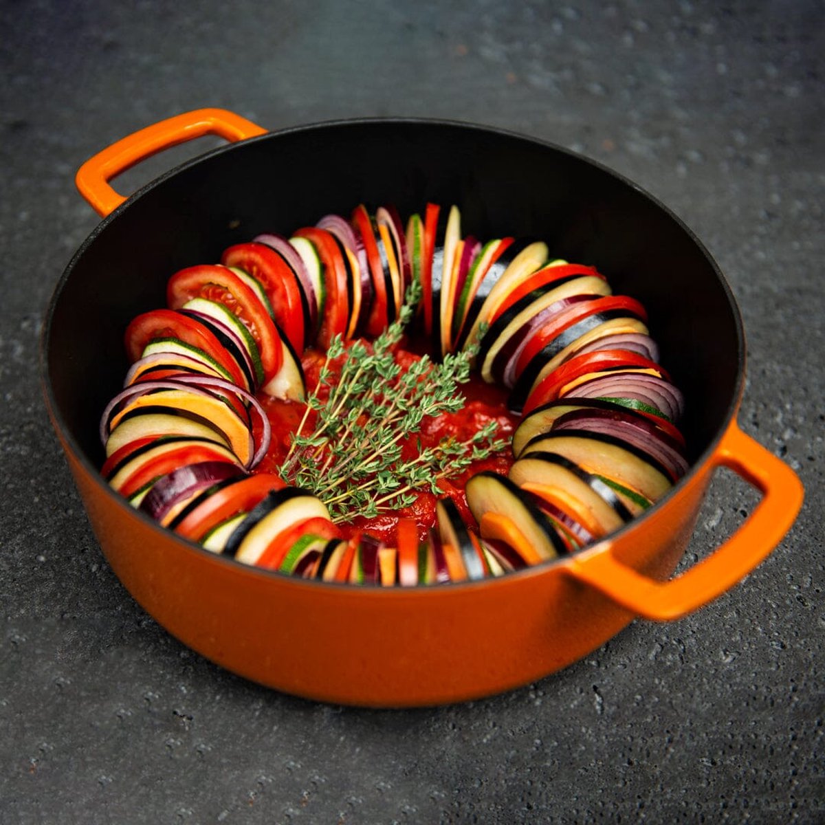 Combekk Sous Chef gietijzeren braadpan - 24cm - oranje