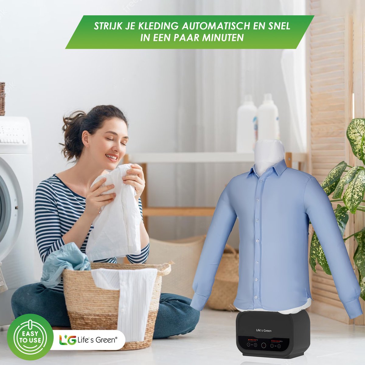 Life's Green® Strijkpop - Strijkmachine - Strijkdroger - Strijkpop Voor Overhemden - Zwart