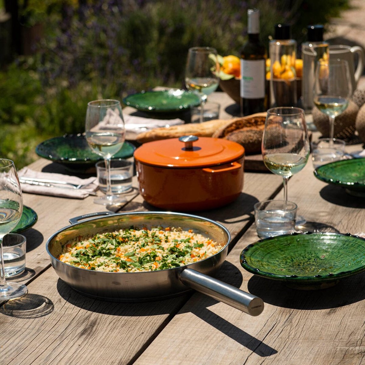 Combekk Sous Chef gietijzeren braadpan - 24cm - oranje
