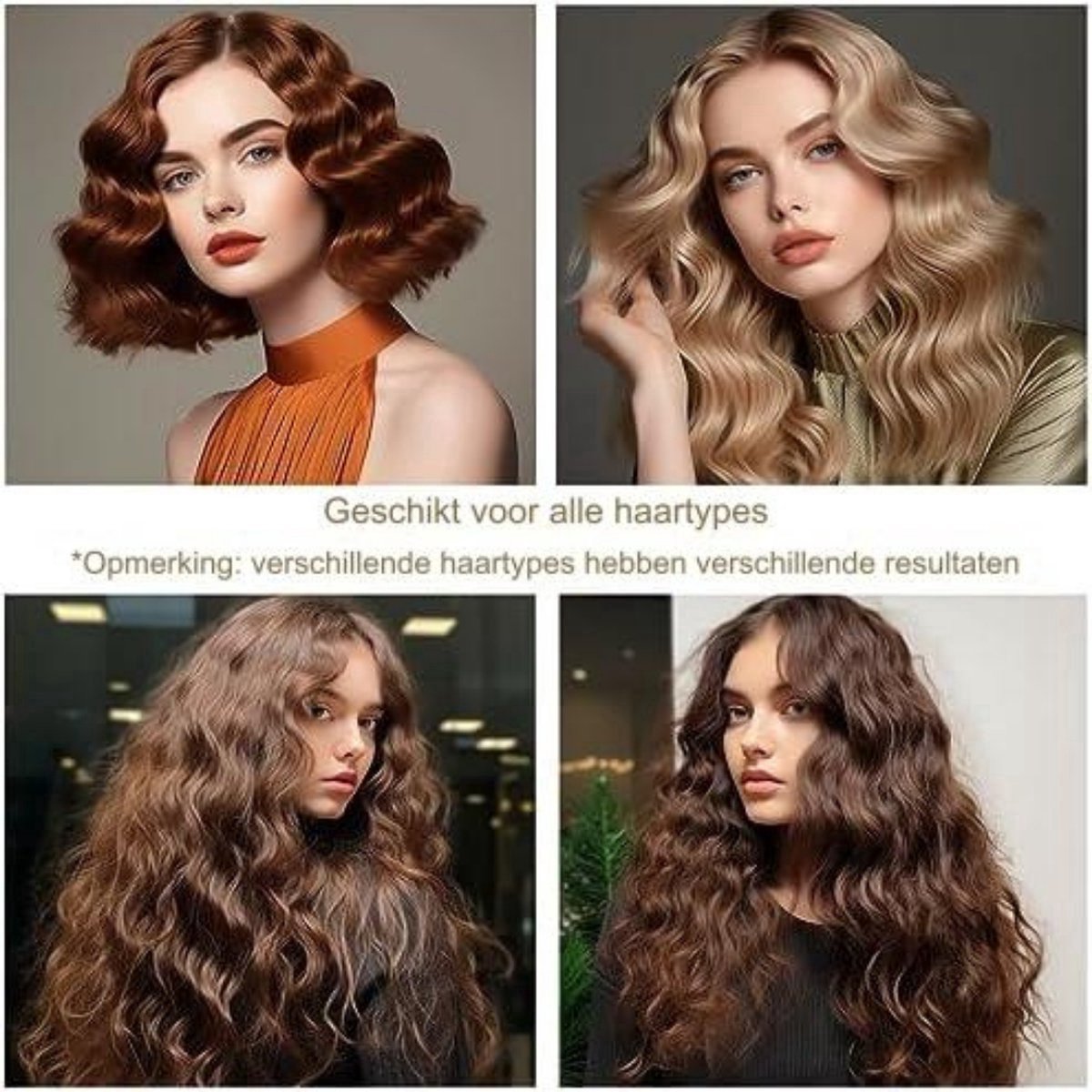 Curling iron - 5 Barrel Curling Iron - Wavy Hair Device - Ceramic - Gold - Beauty - Hair Straightener - Simple