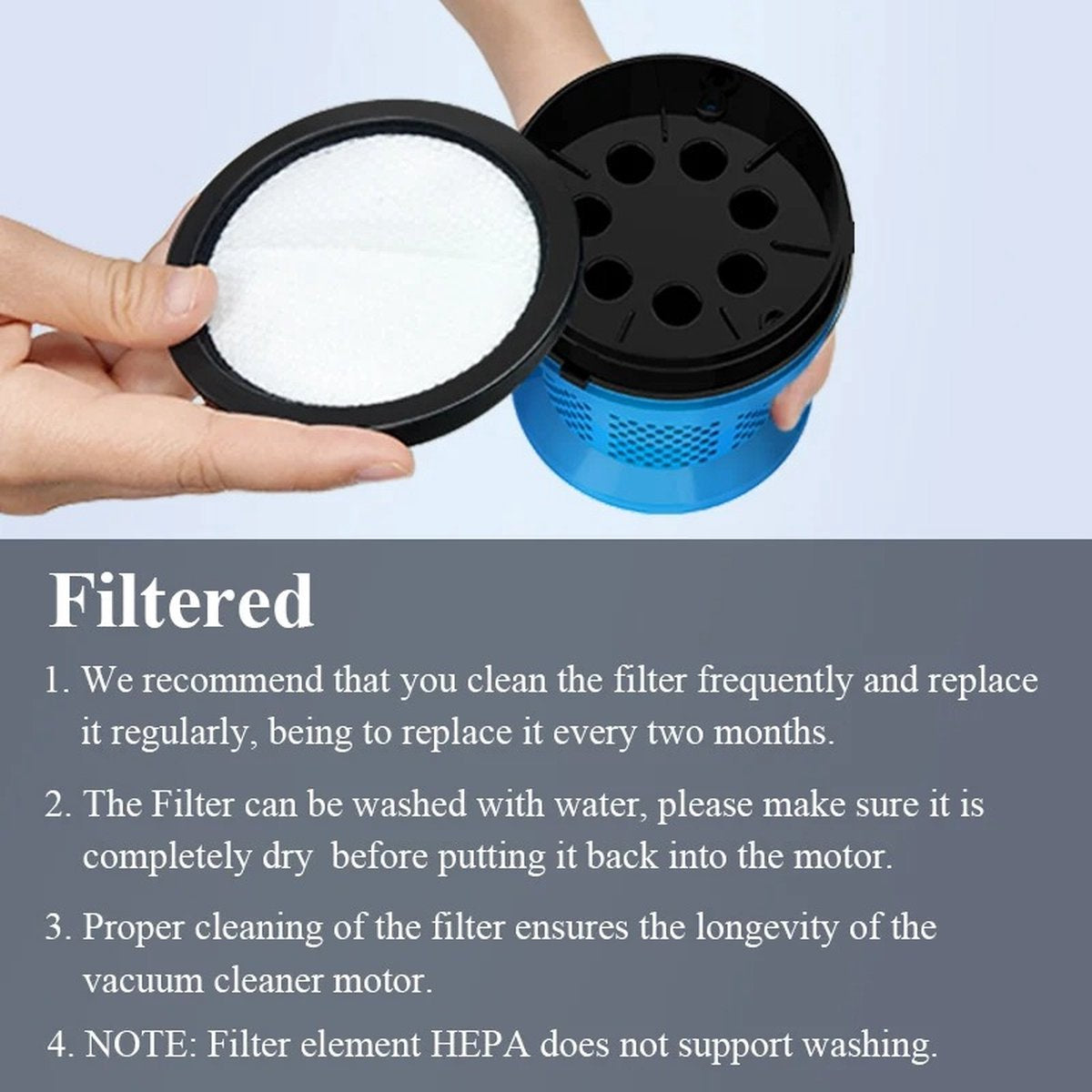 Luxe Steelstofzuiger 3-in-1 - 18000 Pa - Kruimeldief - Steelstofzuiger - 1,2 Liter Stofbak - 23 KPA/600WATT - 6M snoer - HEPA Filter - LUX Design - voor Tapijten en Harde Vloeren - Blauw