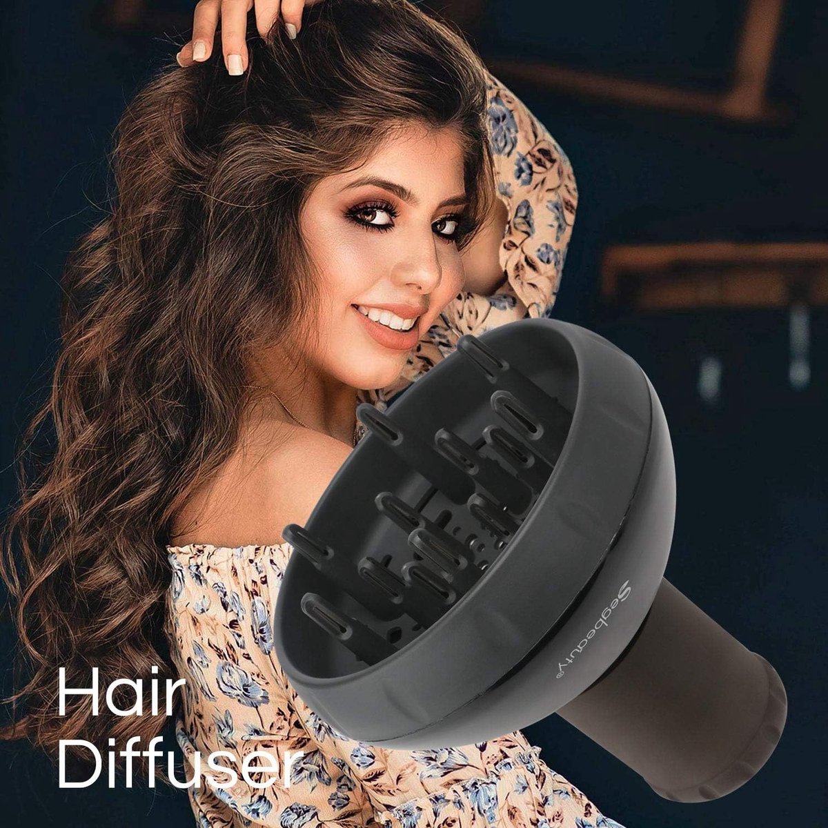 Hair Diffuser for Curly Hair, Upgraded Diffuser for Wavy Hair, Professional Salon Hairdryer Diffuser, Anti-Frizz, for Hairdryer with 1.57-1.97 Inch Nozzle