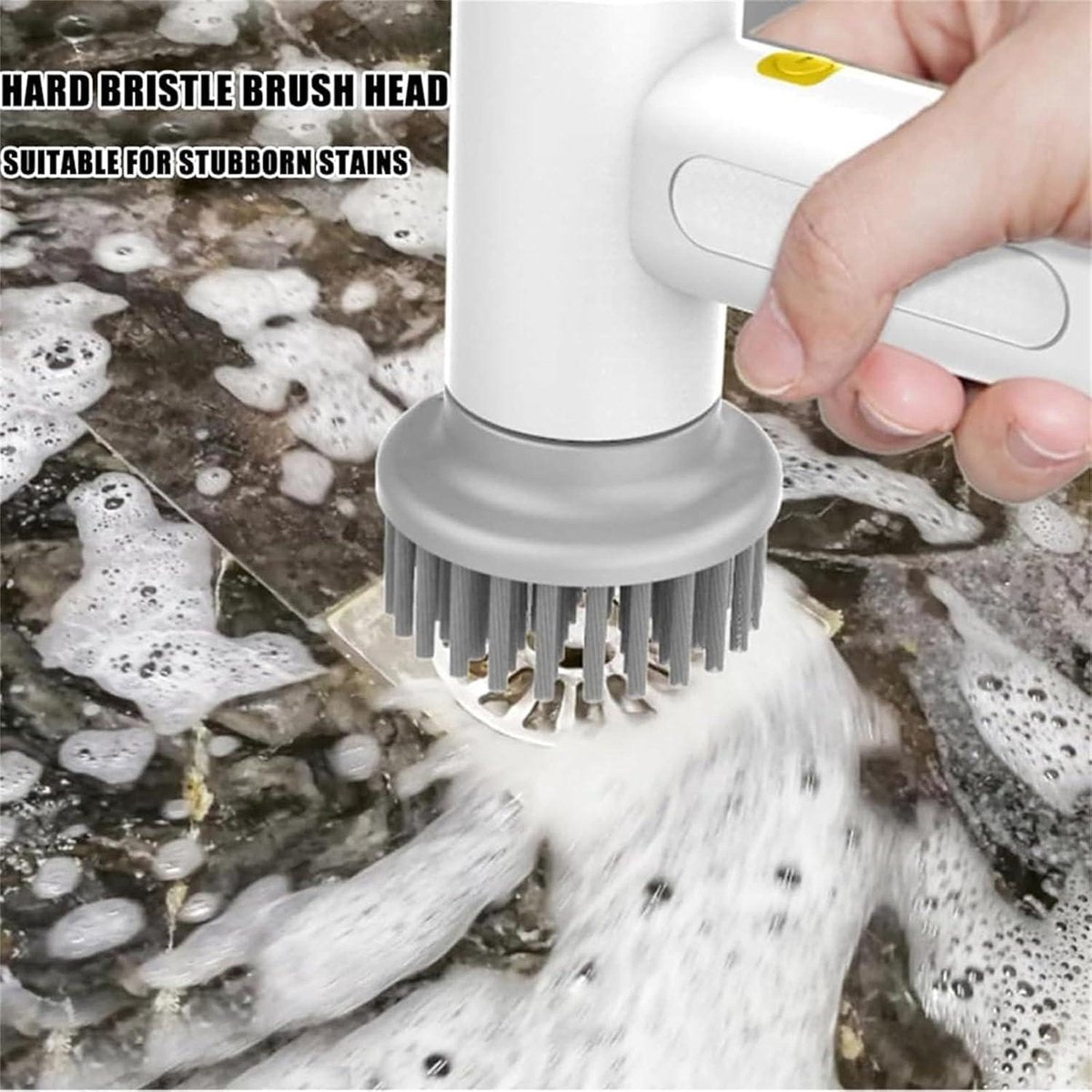 Electric Power Scrubber Cleaning Brush - 3 Brushes - Waterproof - Kitchen Bathroom Tiles