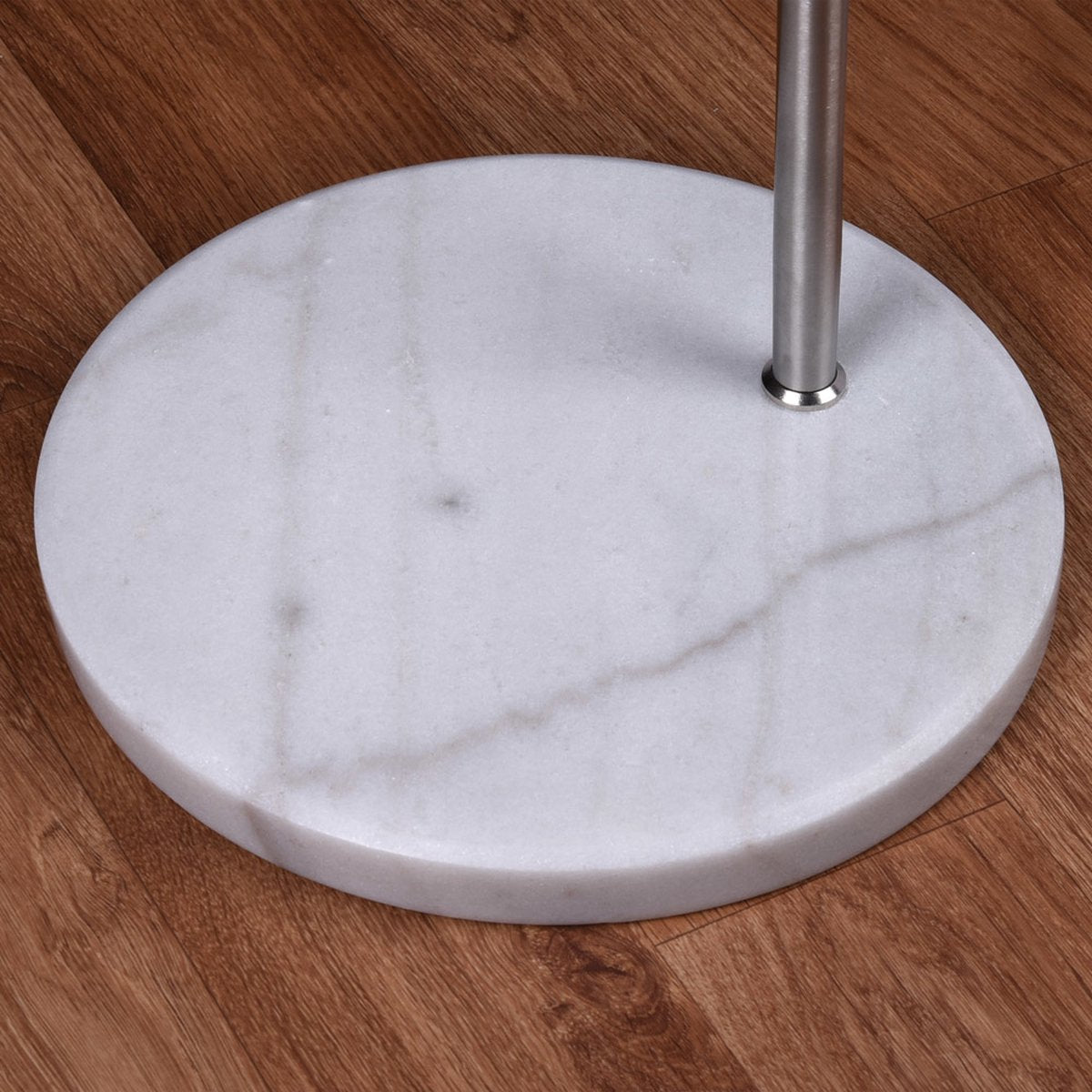 Monzana Booglamp Incl. Kap – Marmeren Voet - 150-175 cm Grijs