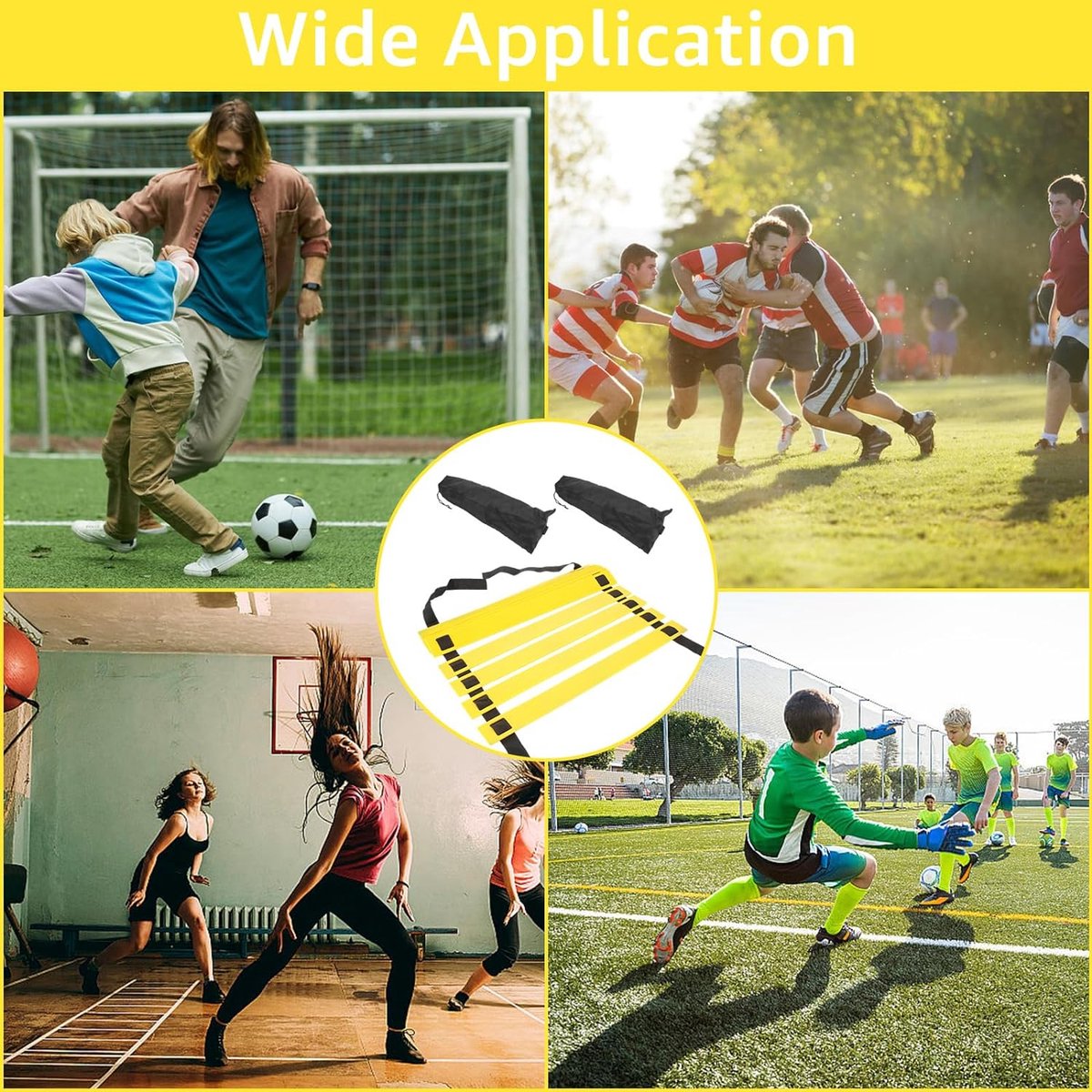 Football Training Equipment - Football Training - Football Coach - Football Gear - Football Training Items - Football Agility Ladder - Speed Ladder Football - Improve your football skills!