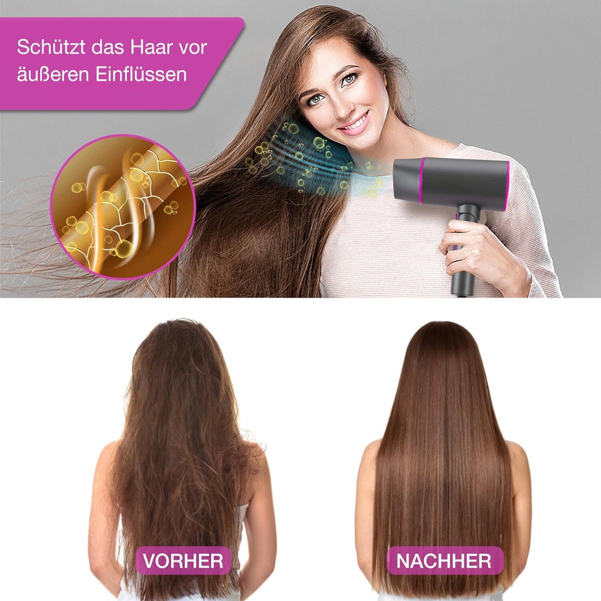 Föhn - Föhn met diffuser - Haardroger - Föhn met diffuser voor krullen - Föhn krullen - Föhn met diffuser voor krullen
