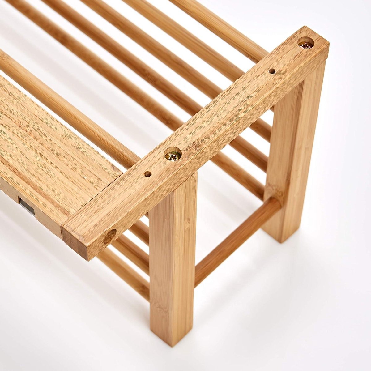 Wall coat rack made of bamboo 60 x 24 x 24 cm - HTML content needed coat rack hanging with shelf