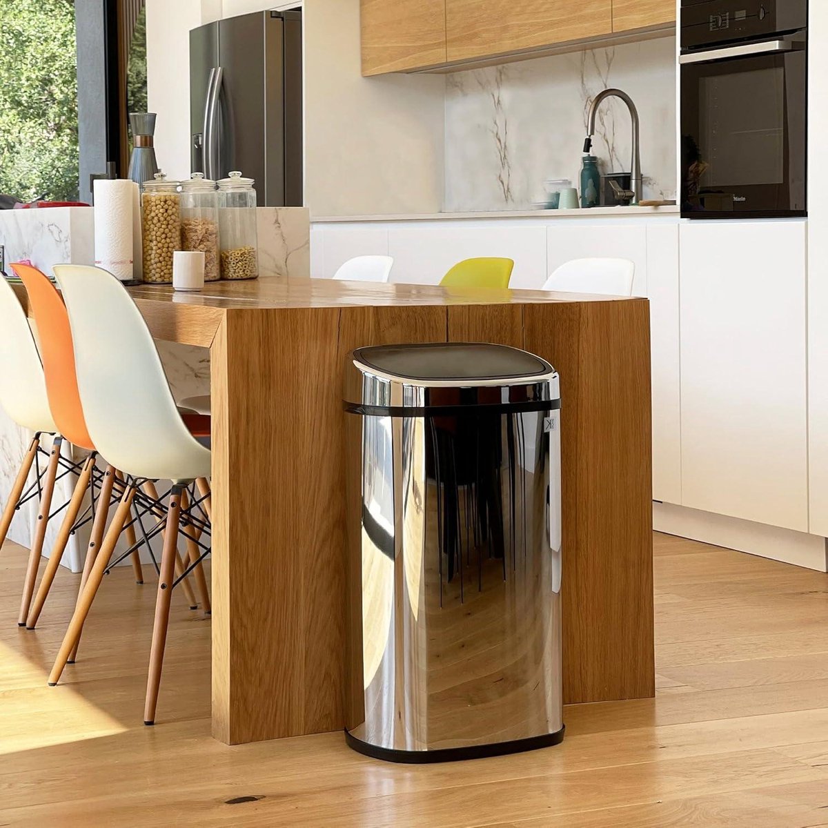 Poubelle 60L CITY Inox - One Touch Afvalbak met Sensor vuilnisbak 60 liter