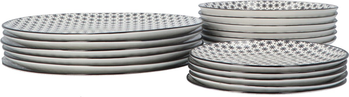 Porseleinen Servies Bohemia Ster 6-persoons 18-delig