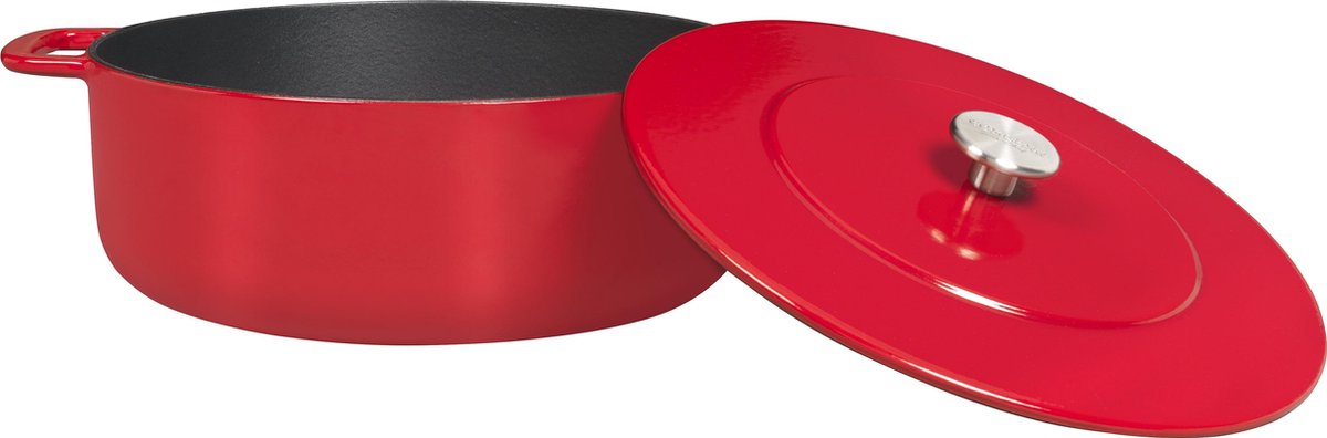 COMBEKK - Sous-Chef - Gietijzeren Braadpan - 24CM - Rood