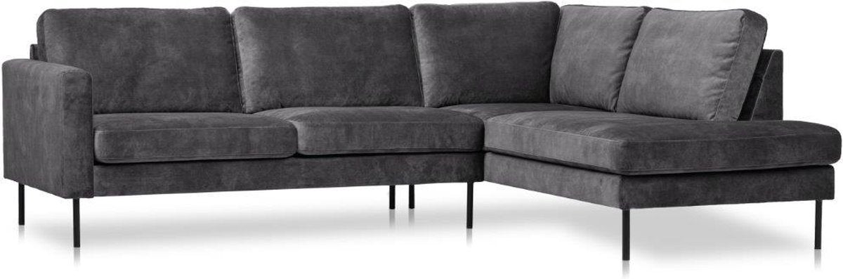 Corner sofa Maxima-Velvet right- colour Anthracite
