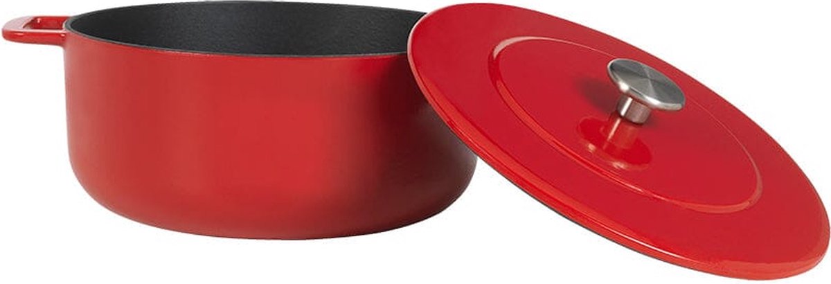 COMBEKK - Sous-Chef - Gietijzeren Braadpan - 24CM - Rood