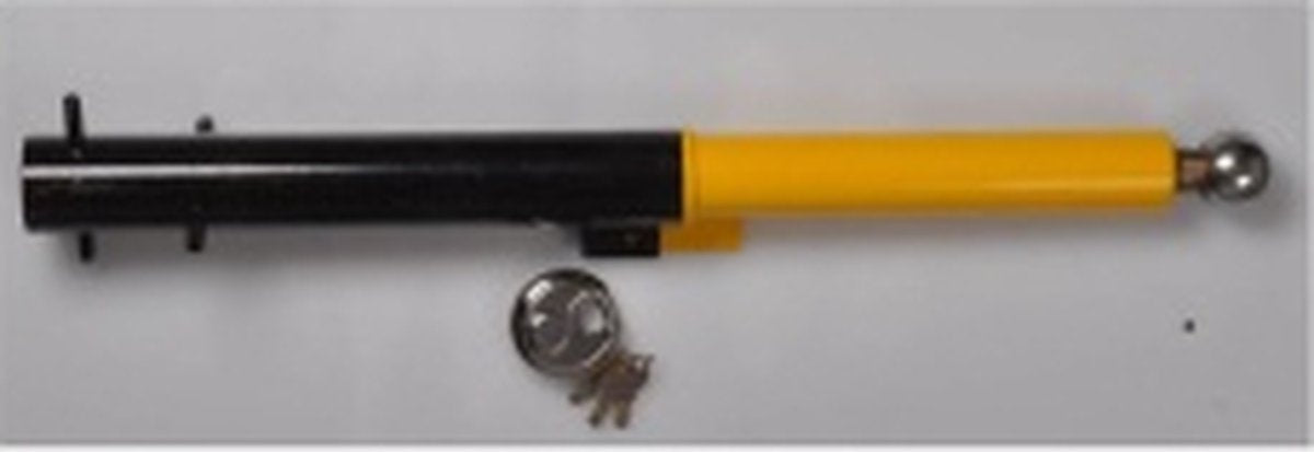 Parking post with lock for trailers and caravans