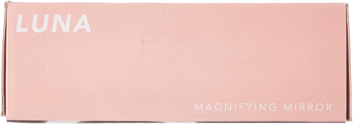 Make-up Mirror - Mirror 10X magnifying mirror with dimmable LED light USB battery 20cm wide Strong Suction Cup Luna - Rose Gold