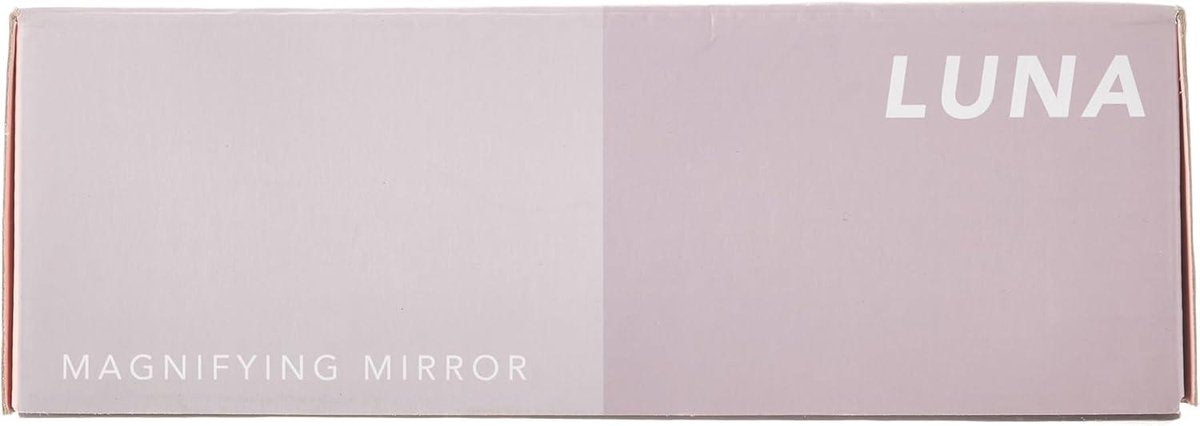 Make-up Mirror - Mirror 10X magnifying mirror with dimmable LED light USB battery 20cm wide Strong Suction Cup Luna - Rose Gold