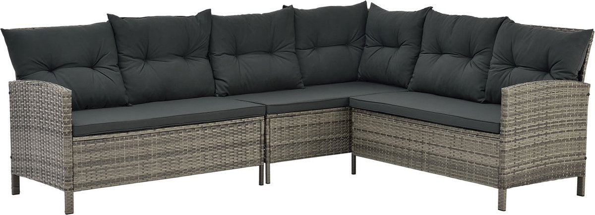 Polyrotan Loungeset - Manacor - Grijs