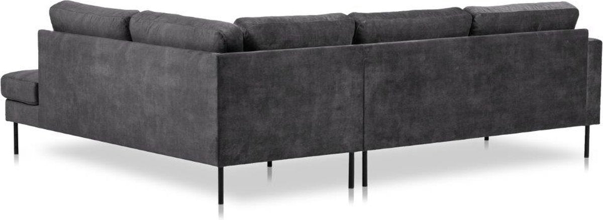Corner sofa Maxima-Velvet right- colour Anthracite