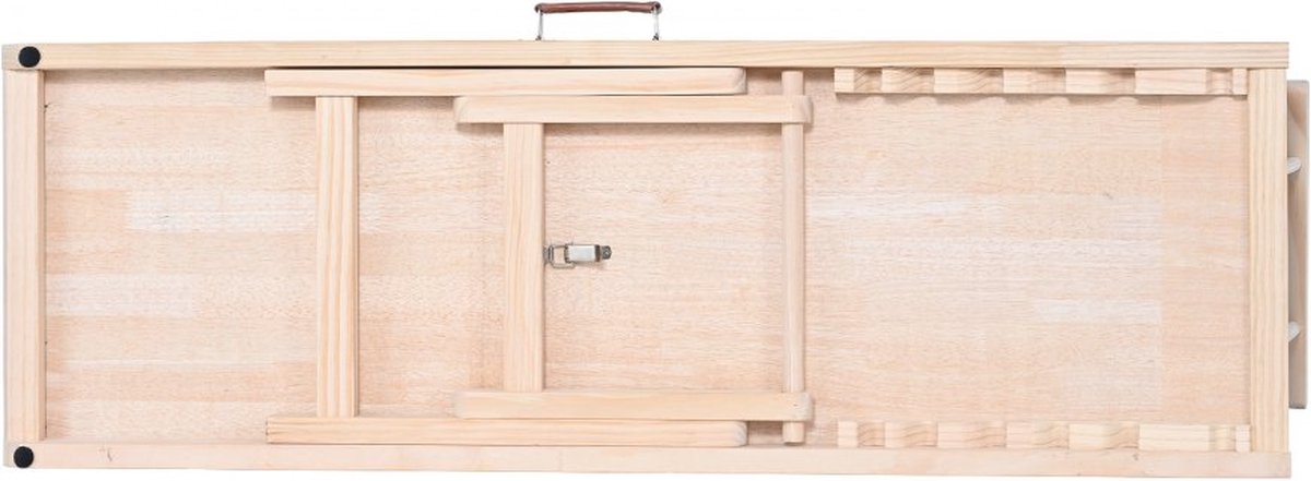 Dog ramp, 1,2 m lange hondentrap met 7 dwarsbalken, hondenautoloopplank van grenenhout, rubberen hondeninstaphulp, 6-traps hoogte-instellingen, dierenloopplank, ca. 113 kg draagvermogen, voor grote en kleine honden