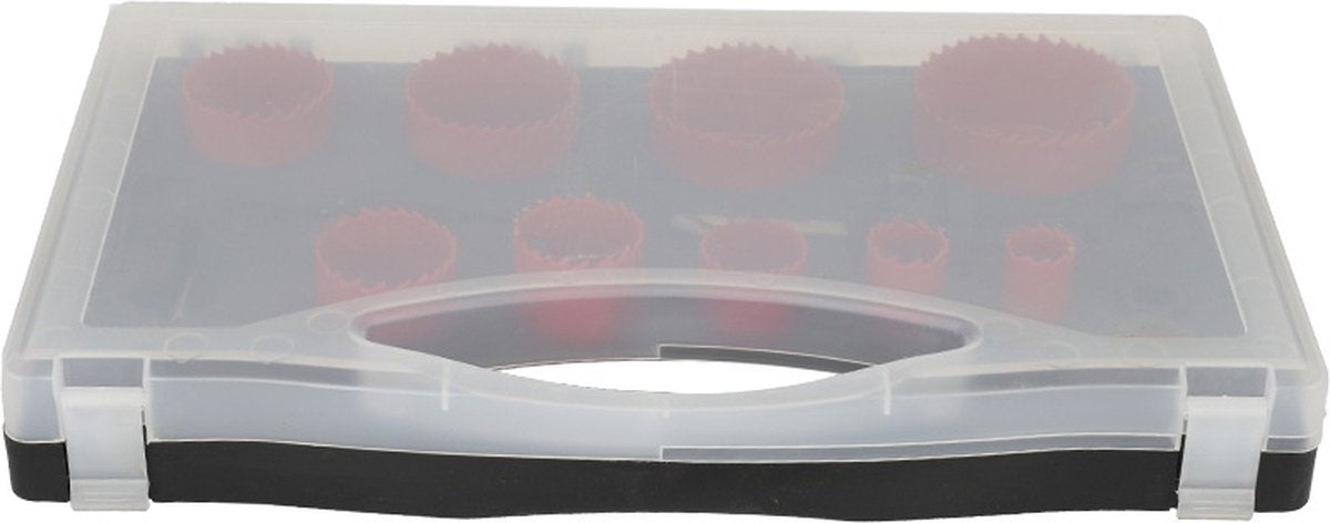 16-delige dozenboorset - Zeskant adapter - Kroonboor - Dozenboorset - Boren - Gatenboor - Gatenzaag - Centreerboor - Steen - 19mm - 22mm - 29mm - 35mm - 38mm - 44mm - 51mm - 57mm - 64mm