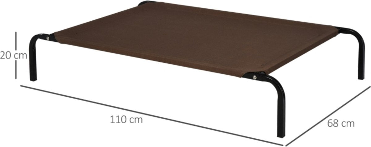 Dog bed - Dog stretcher - Dog recliner - Includes 2 cover sheets - XL - 110x68cm - Grey and Coffee