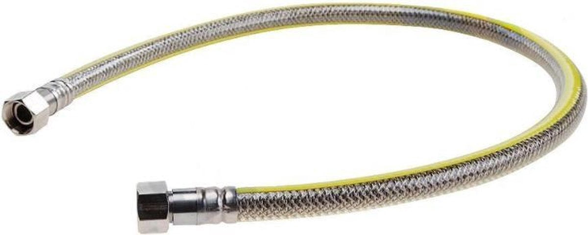Stainless Steel Gas Hose - 200cm - Stainless Steel Flexible Gas Hose - for all appliances - with Gastec quality mark