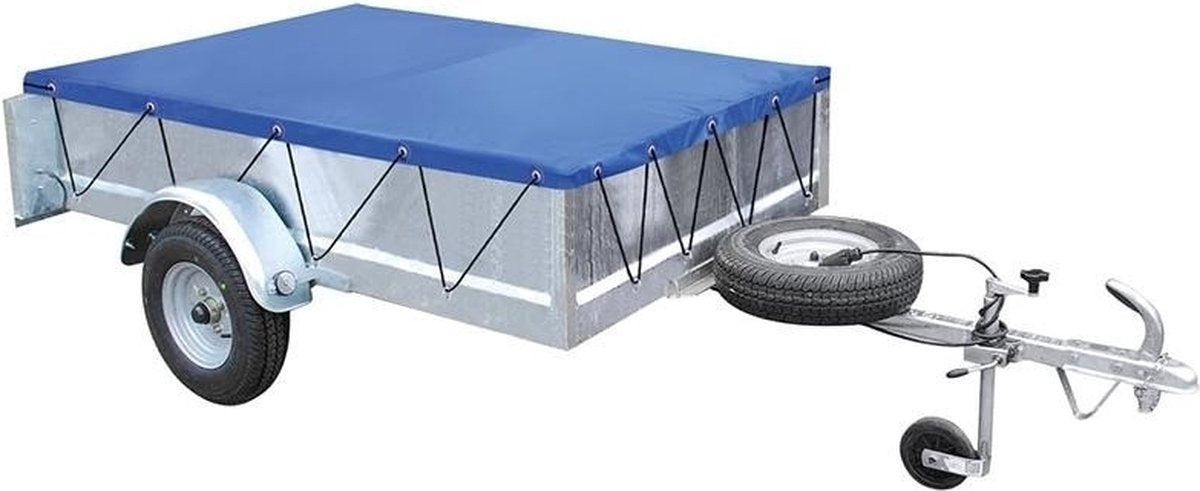 Afdekzeil-dekzeil - voor a aanhanger - met koord - blauw - 208 x 114 cm