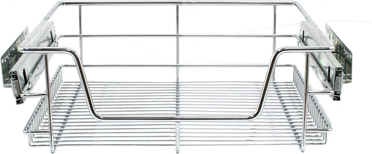 Laden: 2 x KuKoo - Uittrekbaar Opbergrek Keukenkast - Geschikt voor kasten van 50cm breed - Uittrekbaar Keukenrek Met Geleiders - Organizer Rek - Opbergsysteem - SET - 50cm
