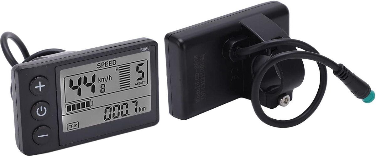 Bedieningspaneel elektrische fiets S866 LCD-scherm S900 display multi-informatie meter 24V 36V 48V - Waterdichte stekker