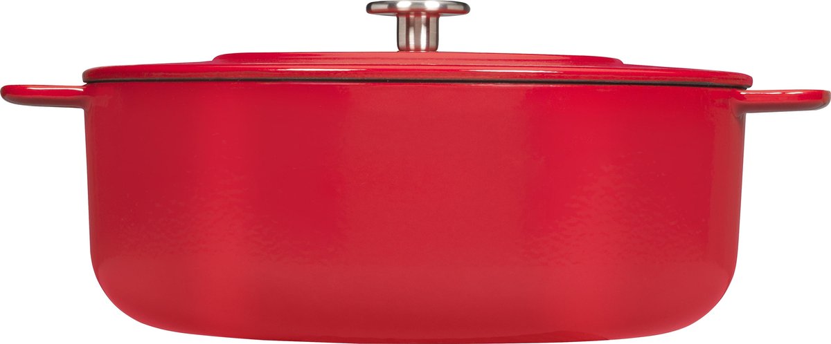 COMBEKK - Sous-Chef - Gietijzeren Braadpan - 24CM - Rood