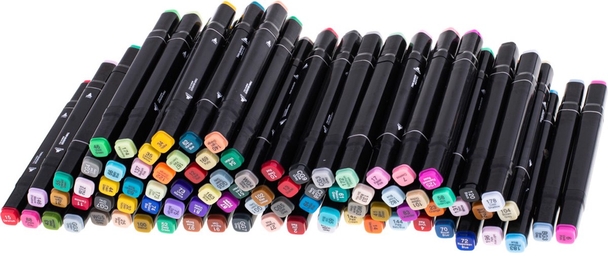 Stiften Voor Volwassenen Touch Twinmarkers Dubbelzijdige Alcoholstiften - 168 stuks - Dual Tip Markers - Tekenstiften - Kleurstiften - Fineliners - Dikke Dunne Stiften - Handlettering Kalligrafie Bullet Journal Dagboek - Kleuren