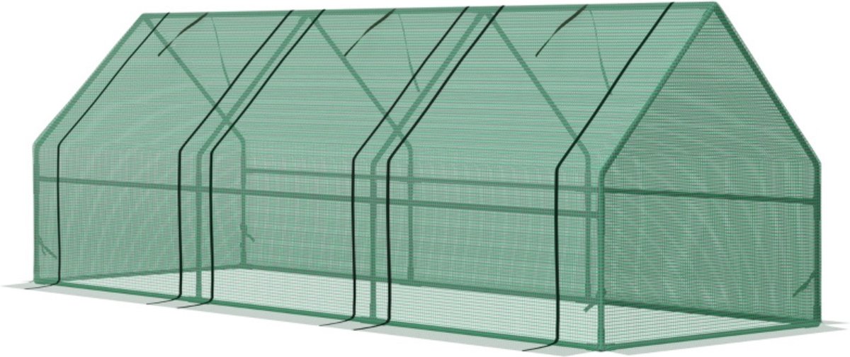 Tunnelkas - Tuinkas - Kweekkas - Broeikas - Kweektent - Kas - 270 x 90 x 90 cm - Groen