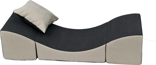 Gray beige children's bench of 20 by 120 by 40 cm, weight: 250 grams