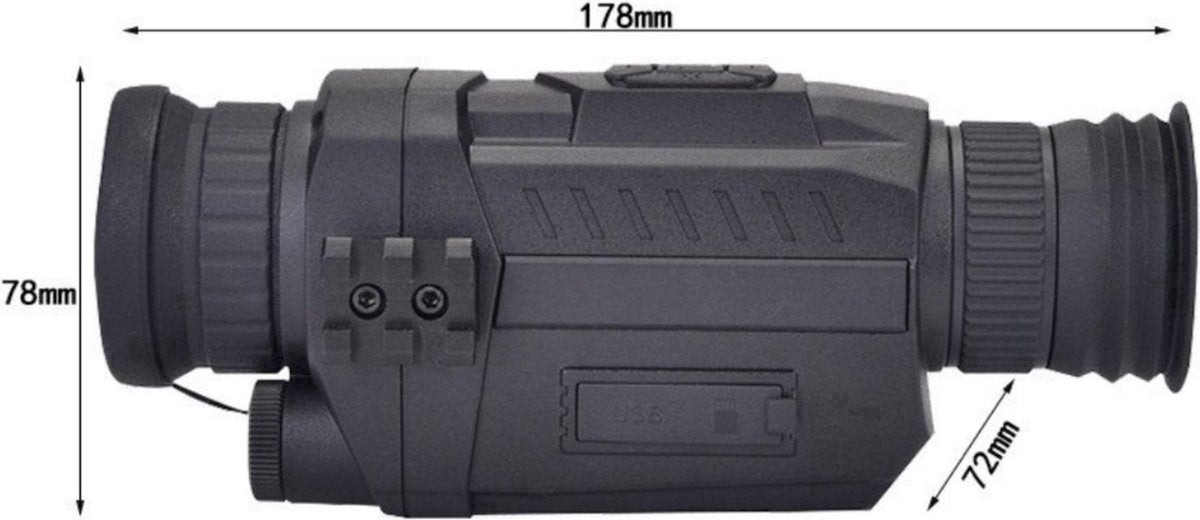 Night Vision Monocular with Infrared - Monocular Telescope for Adults - Night Vision Monocular - Includes 8GB SD Card