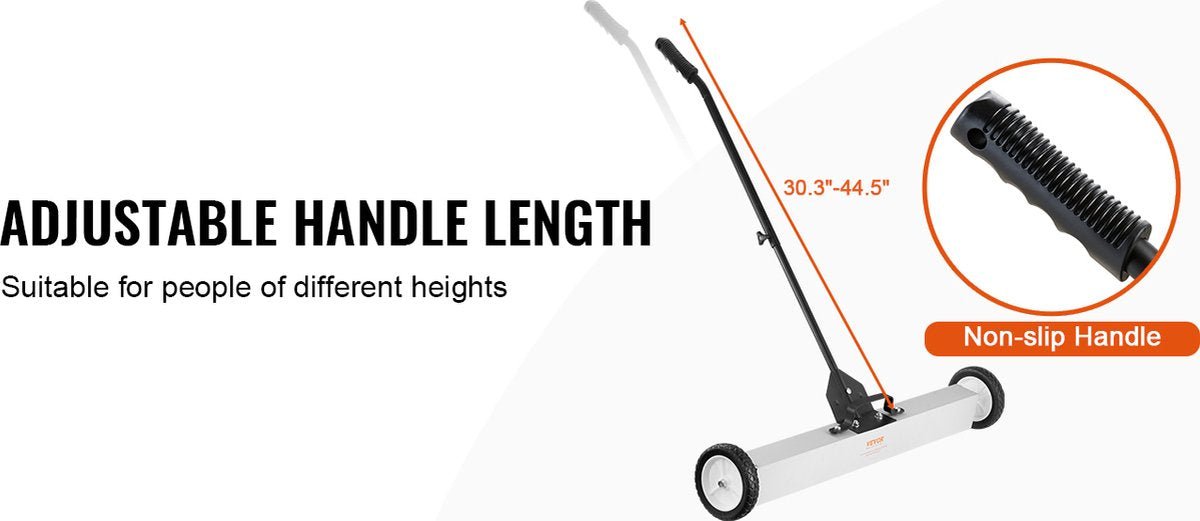 Eszenzics™ Magnetische Veegmachine Pro5 - Industriële Professionele Magneetbezem - Extra Sterk - 75cm breed - Bezem t.b.v. metalen - Voor Binnen en Buiten