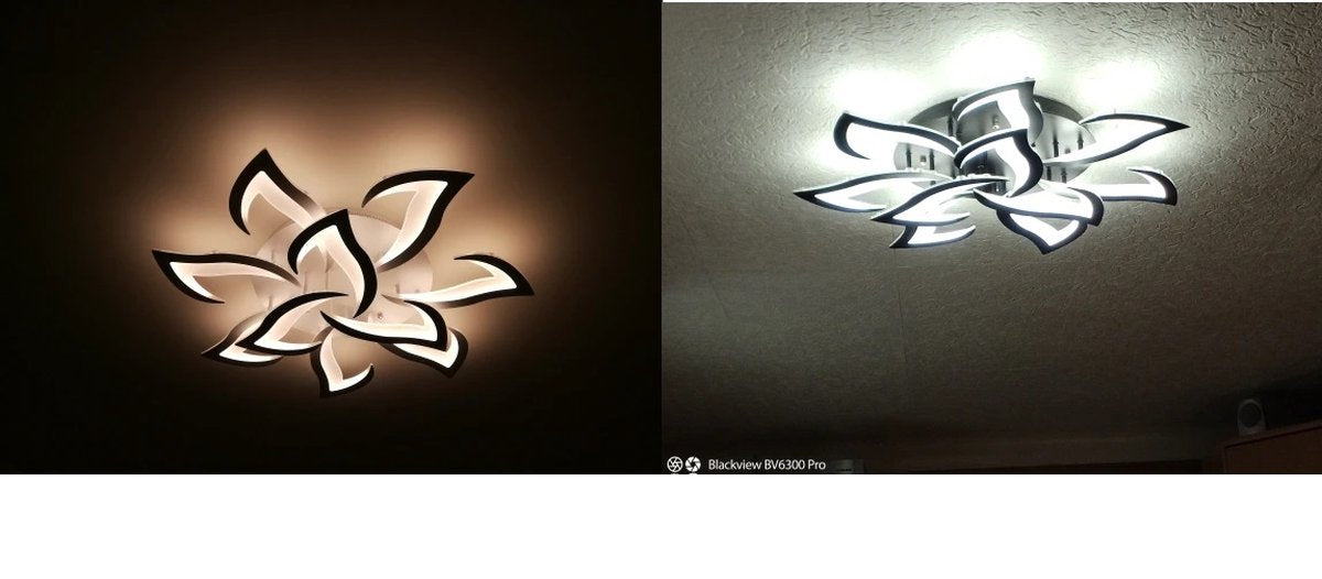 10 Lotus Plafondverlichting - Moderne LED - Woonkamer - Keuken - Slaapkamer - Kinderkamer - Plafonnière - Dimbaar Met Afstandsbediening en App