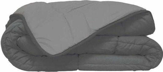 Printed Duvet Coverless Washable Without Cover King Size- Zelesta® Easybed - Dark Grey & Silver Grey 240x220cm