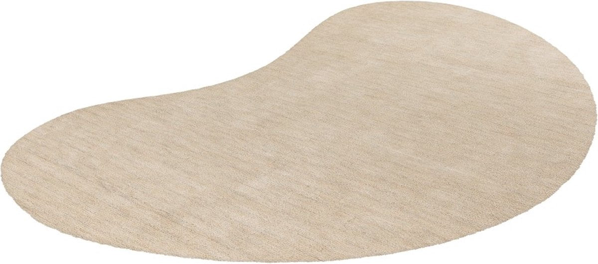 Lalee Comfy Uni Organic organische vorm vloerkleed karpet effen laagpolig vloerkleed rechthoekig organische vormen tapijt fraai gemêleerd 160x230 cm ivoor gebroken wit