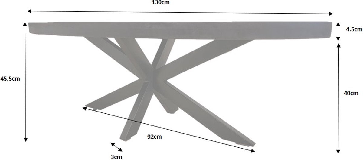 Salontafel - 130 cm x 70 cm - Mangohout