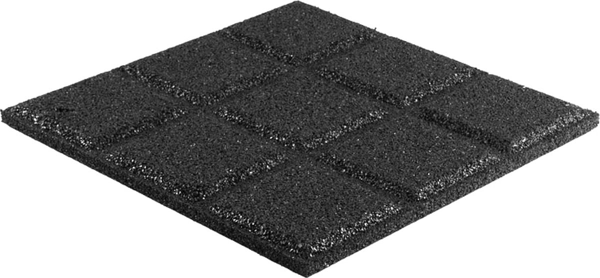 Rubberen terrastegel zwart | 5 stuks | Per 0,8 m² | 40x40x2,5cm