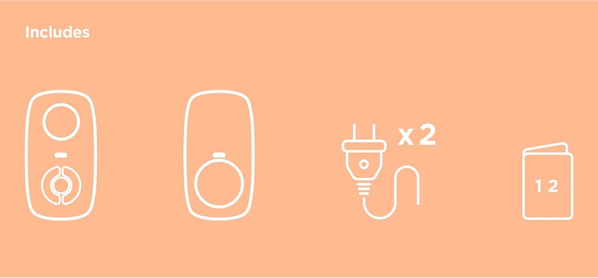 Equivera Babyfoon - Babyfoon met Camera - Babyfoon - Babycamera - Binnen - Multifunctioneel - Premium